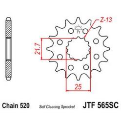 Звездочка передняя JT Sprockets (шаг 520 ) JT JTF565